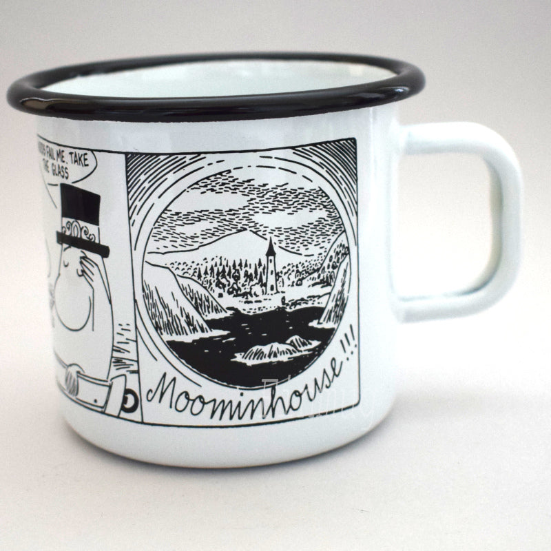 Emalj muminmugg: Moomin's shop tove 100 #4, 3,7dl (2013-2014)