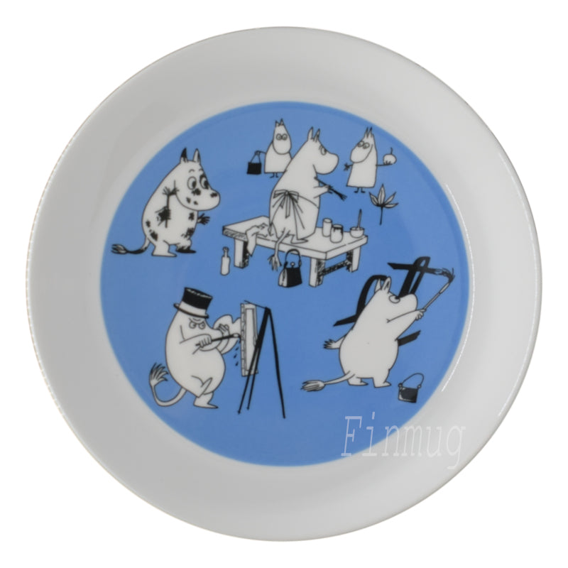 Muumi keräilylautaset: 3/10 Maalaavat muumit ja Toven juhla, silmälasit (2016)