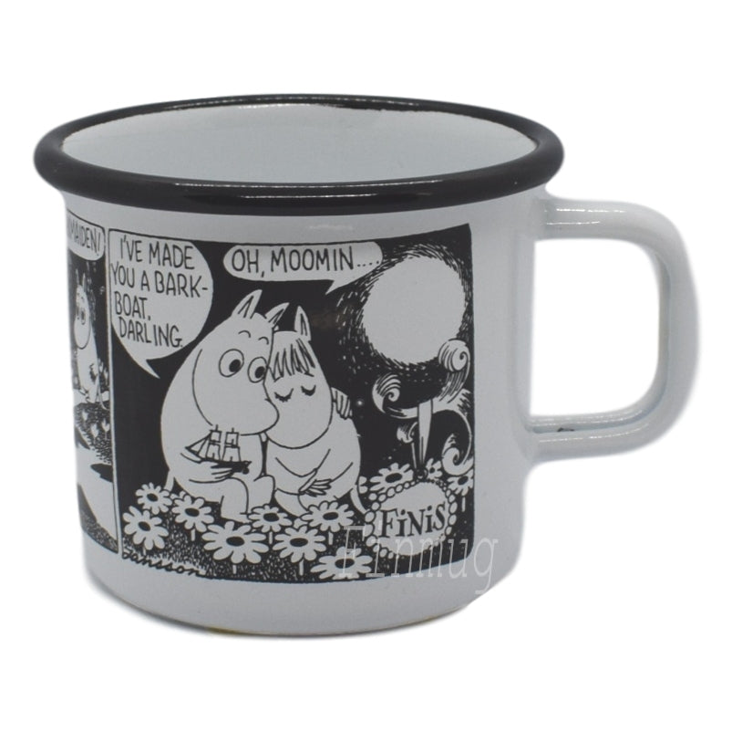 Emalj muminmugg: Moomin's shop tove 100 #1, 3,7dl (2013-2014)
