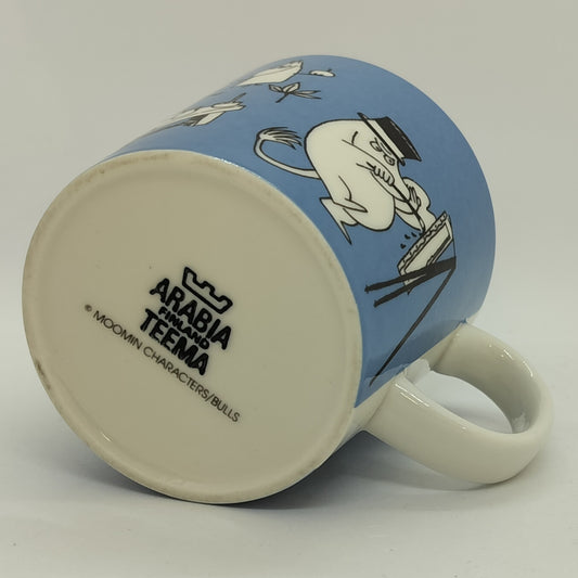 Moomin Mug: Painting Moomins, Blue (1990-1996) (Just fine -3)