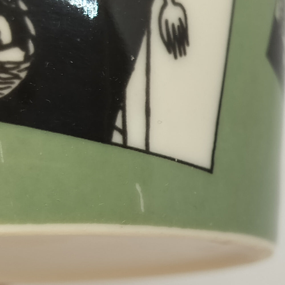 Rare unmarked Moomin Mug: Green Comics (1990-1993)