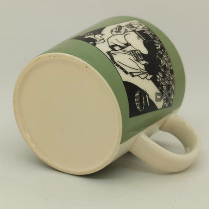 Rare unmarked Moomin Mug: Green Comics (1990-1993)