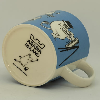 Moomin Mug: Painting Moomins, Blue (1990-1996) (Just fine -2)