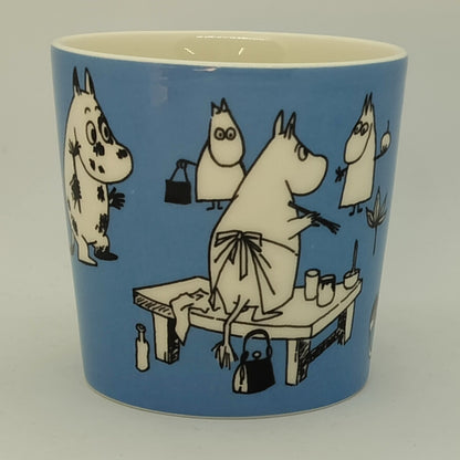 Moomin Mug: Painting Moomins, Blue (1990-1996) (Just fine -2)