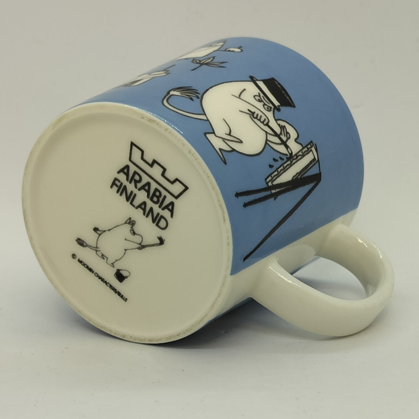 Moomin Mug: Painting Moomins, Blue (1990-1996) (Just fine -4)