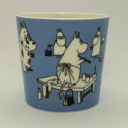 Moomin Mug: Painting Moomins, Blue (1990-1996) (Just fine -4)