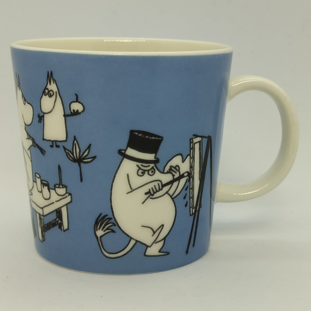 Moomin Mug: Painting Moomins, Blue (1990-1996) (Just fine -4)