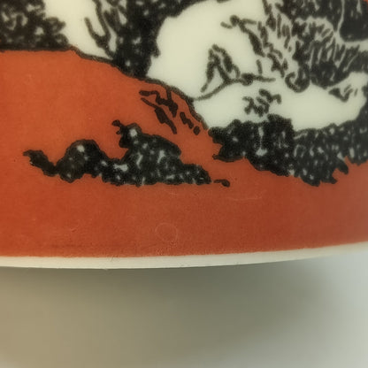 Moomin mug: Dark Rose, Moominmamma (1991-1999) (Well used -2)