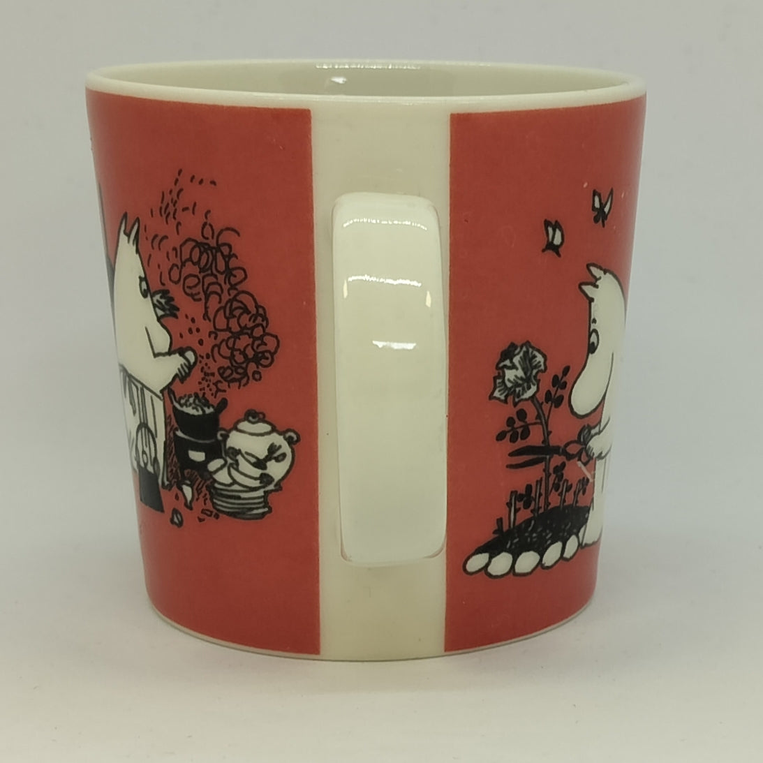 Moomin mug: Dark Rose, Moominmamma (1991-1999) (Well used -2)