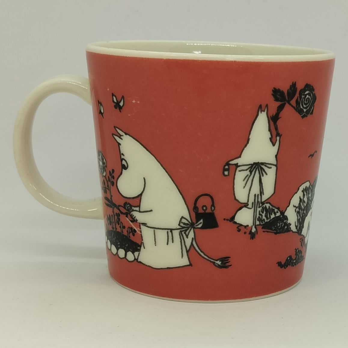 Moomin mug: Dark Rose, Moominmamma (1991-1999) (Well used -2)