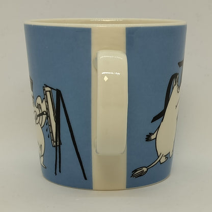 Moomin Mug: Painting Moomins, Blue (1990-1996) (Just fine)