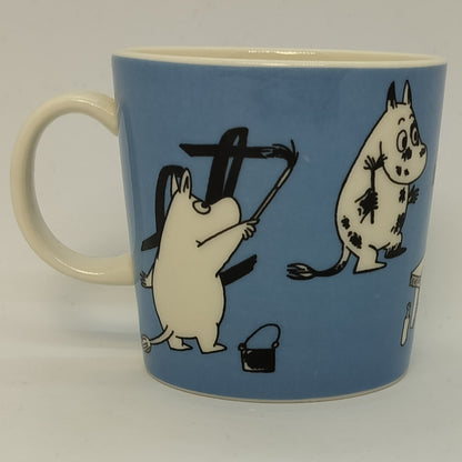 Moomin Mug: Painting Moomins, Blue (1990-1996) (Just fine)