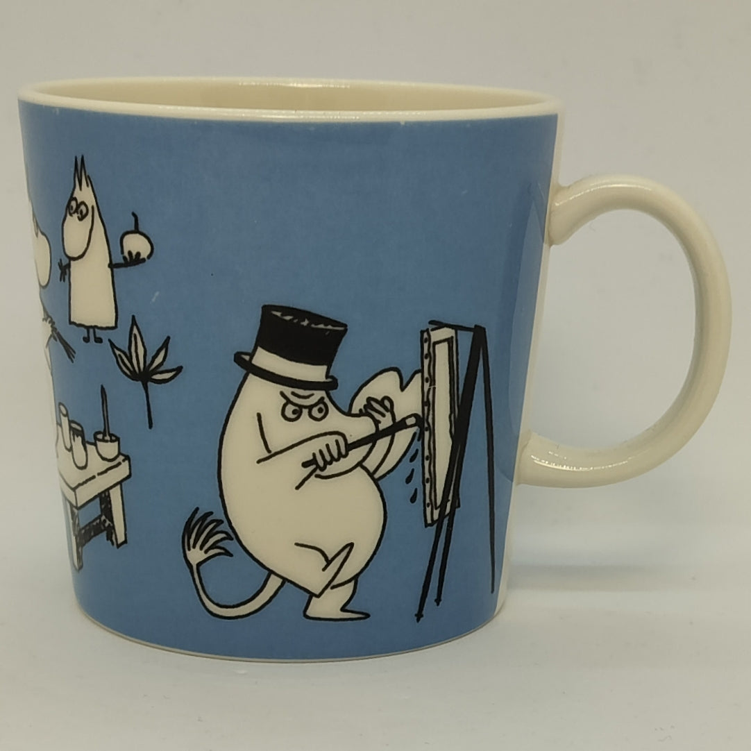 Moomin Mug: Painting Moomins, Blue (1990-1996) (Just fine)