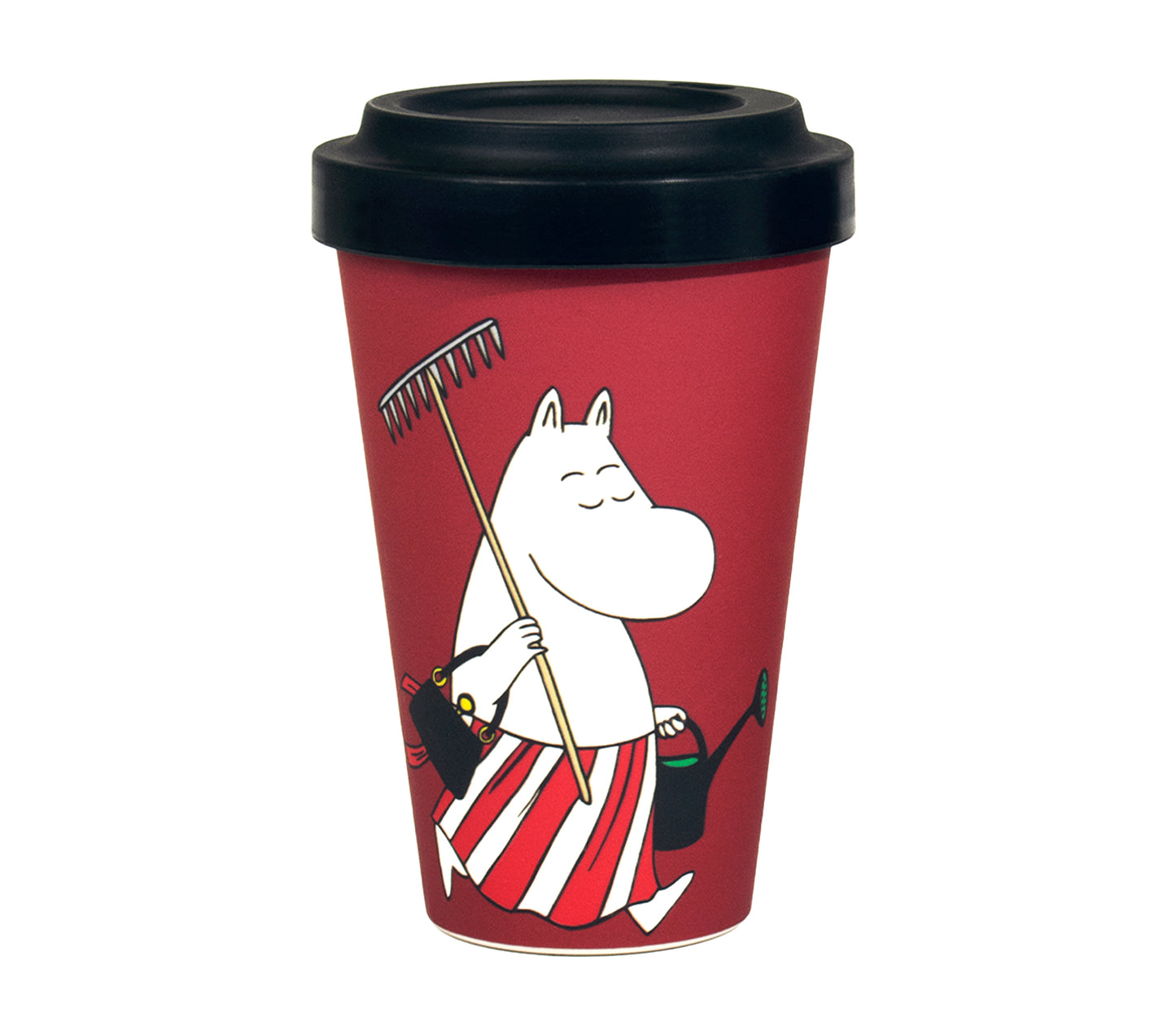 Take-away Moomin mug: Moominmamma in the Garden, Red (0.45 L)