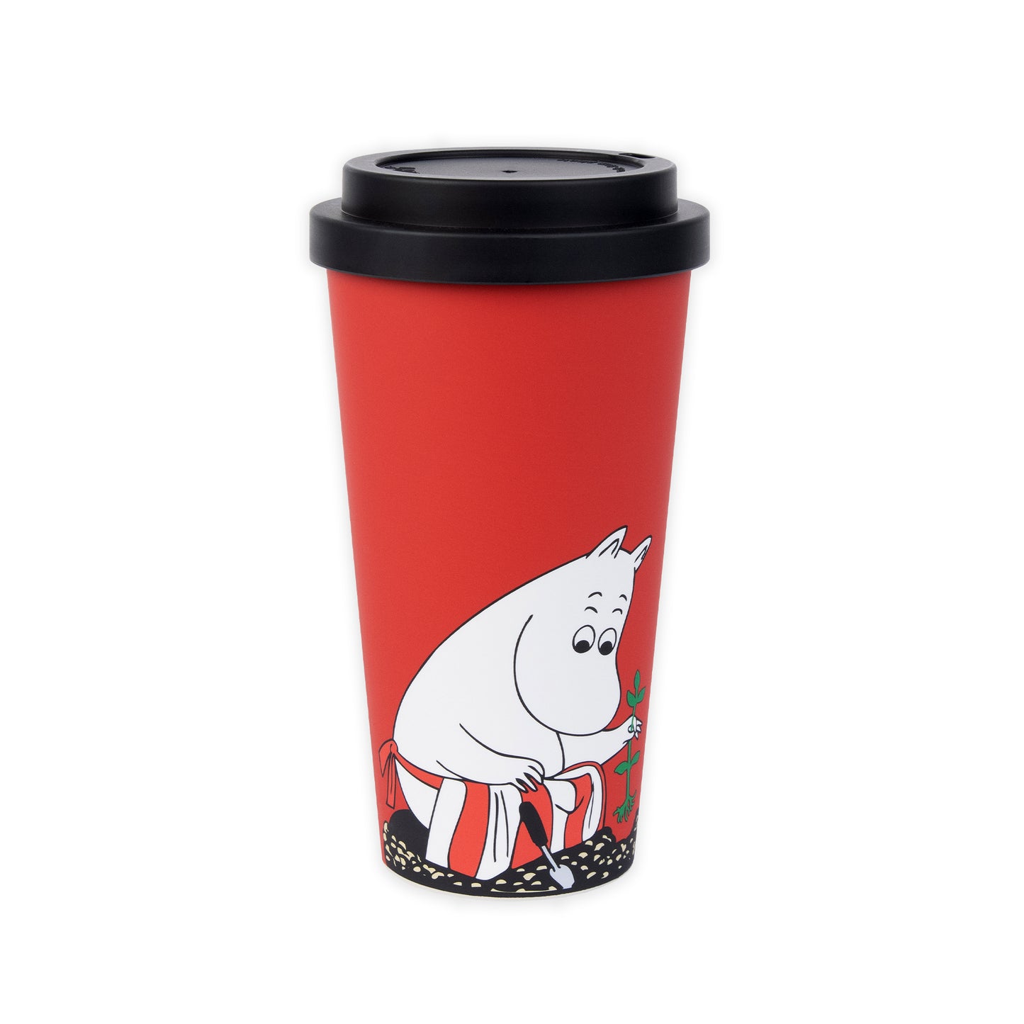 Take-away Moomin mug: Moominmamma in the Garden, Red (0.45 L)