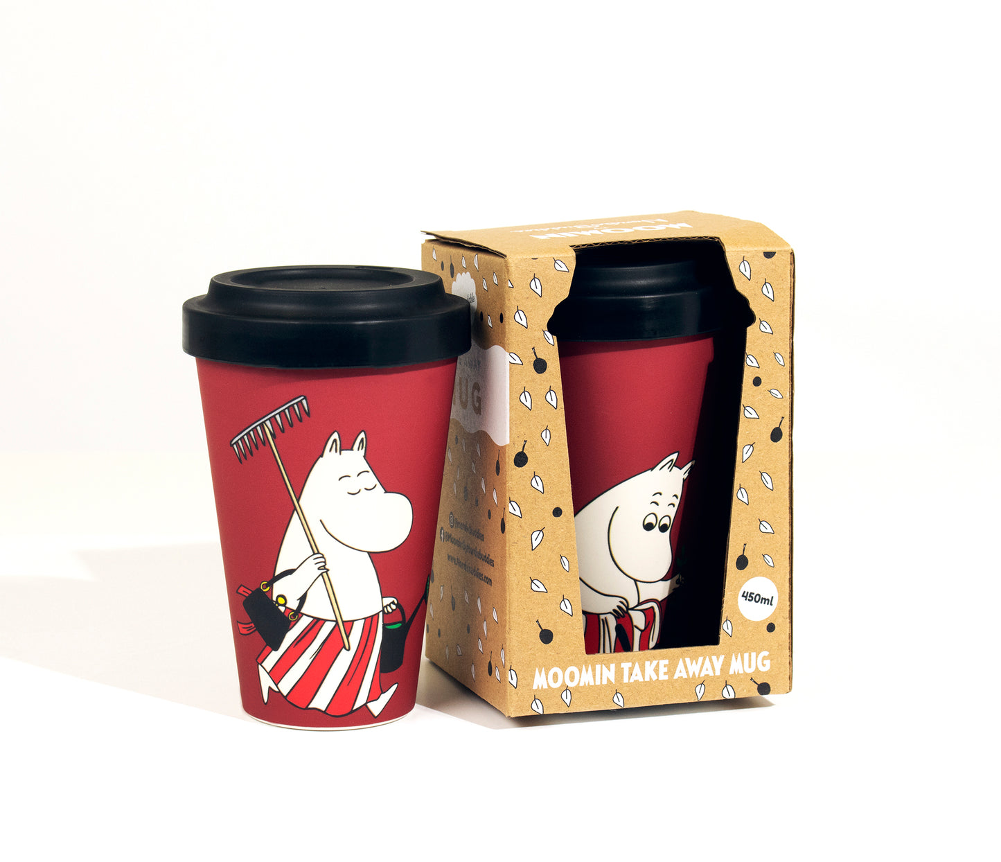 Take-away Moomin mug: Moominmamma in the Garden, Red (0.45 L)