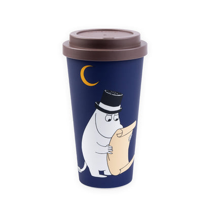 Take-away Moomin mug: Moominpappa by Lamplight, Blue (0.45 L)