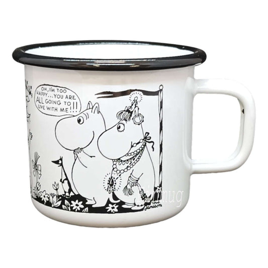 Enamel Moomin Mug: Moomin's shop tove 100 #5, 3,7dl (2015)