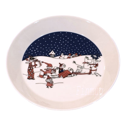 Collectible Moomin Plates: 2/10 Green Cartoon and Christmas Greetings (2015)