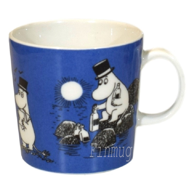 Moomin mug: Dark Blue, Bottle mail (1991-1999)