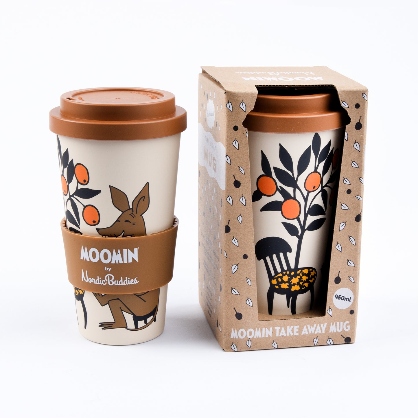Take-away Moomin Mug: Sniff’s Oranges, Beige (0.45 L)