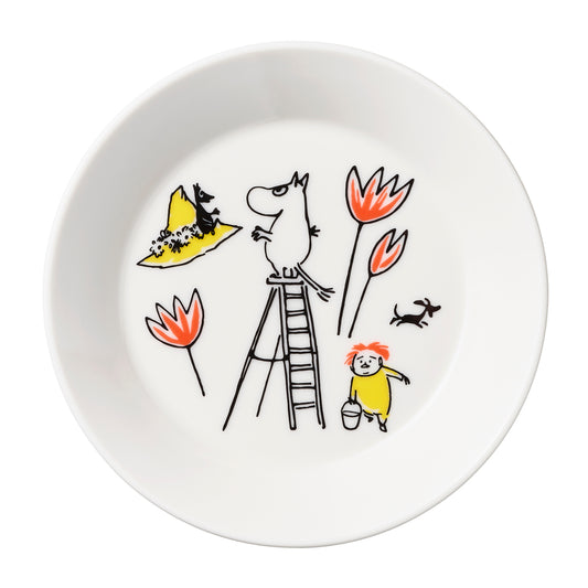 Moomin plate: ABC Moomintroll, red cross, 15cm (2022)