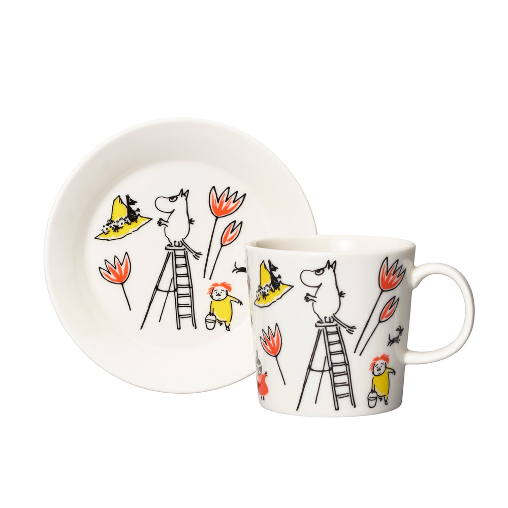 Moomin set: ABC Moomintroll Mug and Plate (15cm), Red Cross (2022)