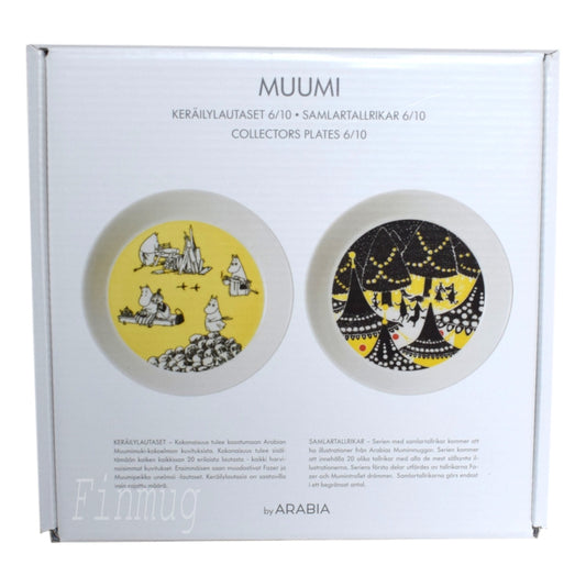 Collectable Moomin plates: 6/10 Hooray and Yellow (2019)