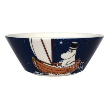 Moomin bowl: Moominpappa sails, blue (2014-2022)
