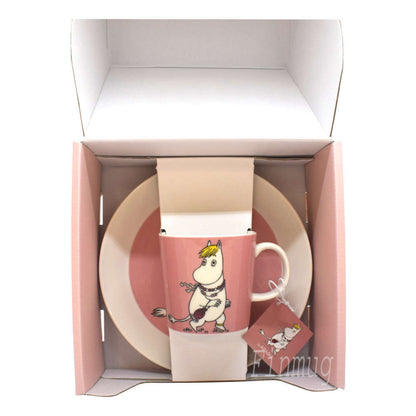 Moomin set: Snorkmaiden Pink mug and plate